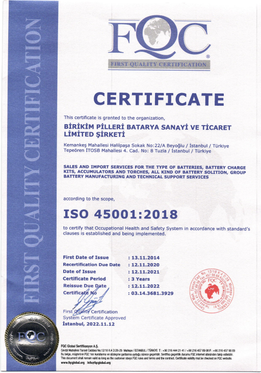 ISO 45001: 2018